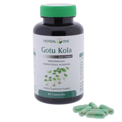 Herbal One Gotu Kola Leaf Extract – 60 Capsules for Brain & Skin Health