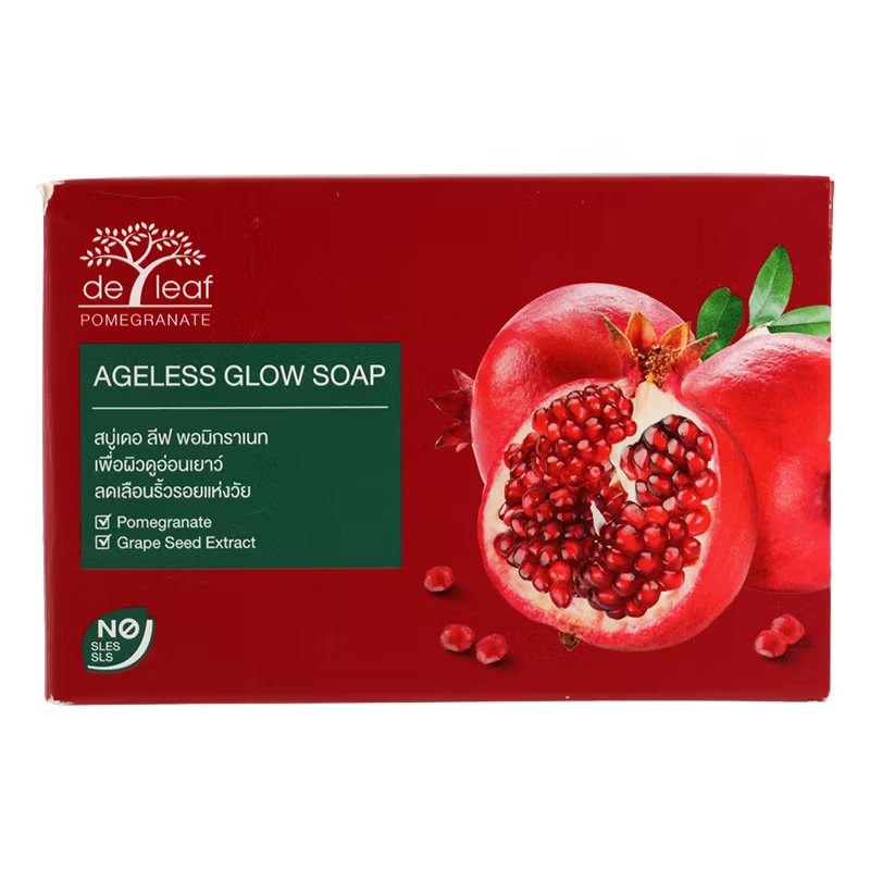 De Leaf Pomegranate Brightening & Anti-Aging Soap 100g