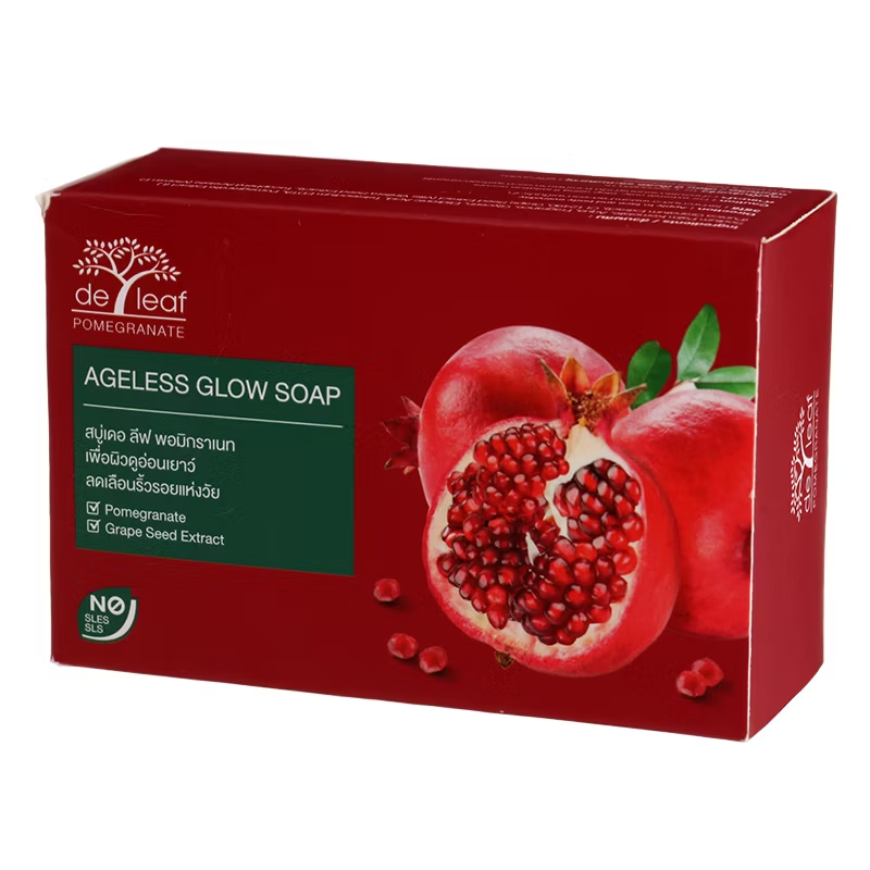 De Leaf Pomegranate Brightening & Anti-Aging Soap 100g
