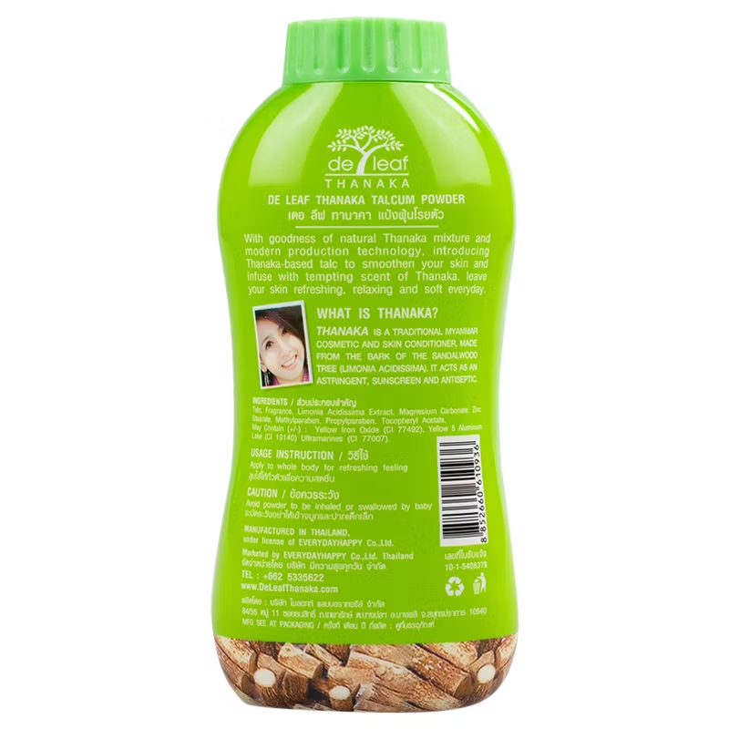 De Leaf Thanaka Refreshing Powder 80g – Natural Skin Freshener & Oil Control