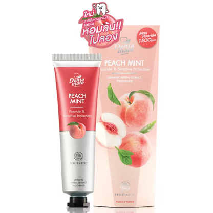 Dentamate Peach Mint Herbal Extract Toothpaste 70g – Fresh Breath & Protection
