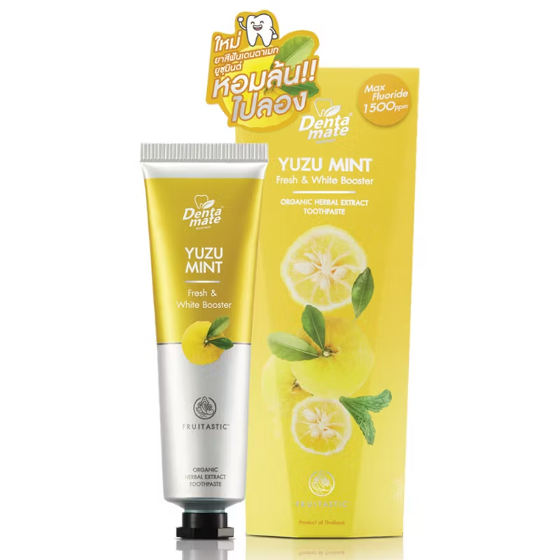 Dentamate Yuzu Mint Herbal Extract Toothpaste 70g – Long-Lasting Freshness & Natural Whitening