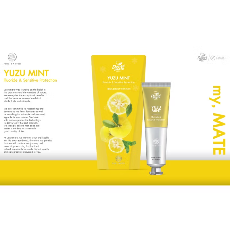 Dentamate Yuzu Mint Herbal Extract Toothpaste 70g – Long-Lasting Freshness & Natural Whitening