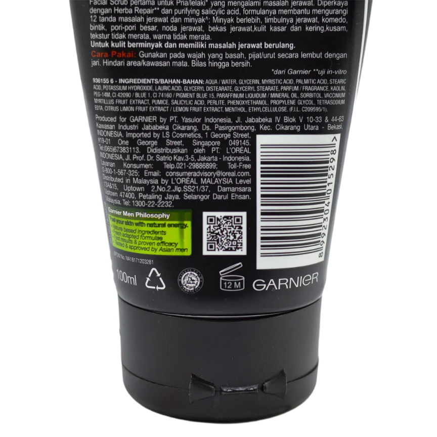 Garnier Men Acno Fight Anti-Acne Foam 100ml – Made in Indonesia