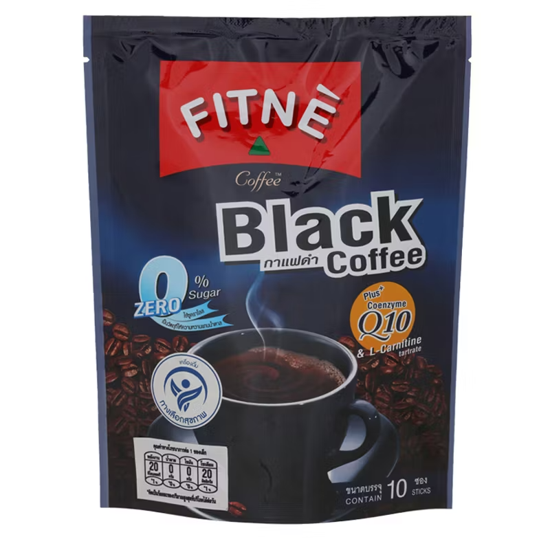 Fitne Black Coffee Q10 - 150g (10 x 15g Sachets)