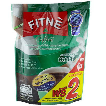 Fitne White Bean & L-Lysine Coffee - 300g (20 Sachets of 15g)