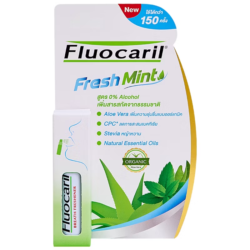 Fluocaril Fresh Mint Mouth Spray 15ml – Pack of 3 for On-the-Go Freshness