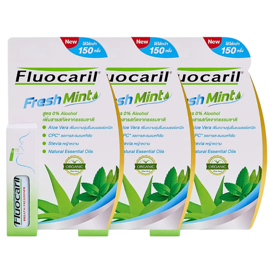 Fluocaril Fresh Mint Mouth Spray 15ml – Pack of 3 for On-the-Go Freshness