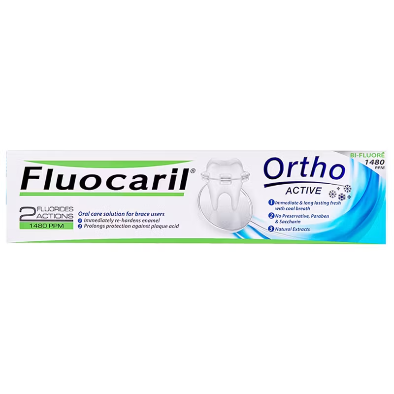 Fluocaril Orthodontic Toothpaste - Ortho Active 100g for Braces and Fresh Breath