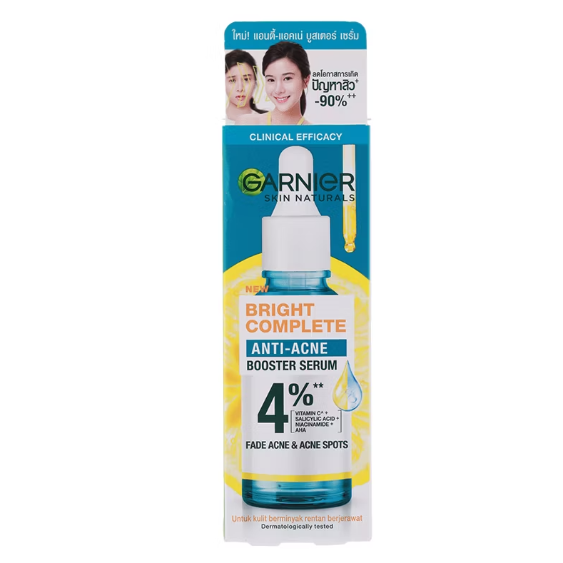 Garnier Bright Complete Anti-Acne Serum 30ml - Clears & Brightens Skin
