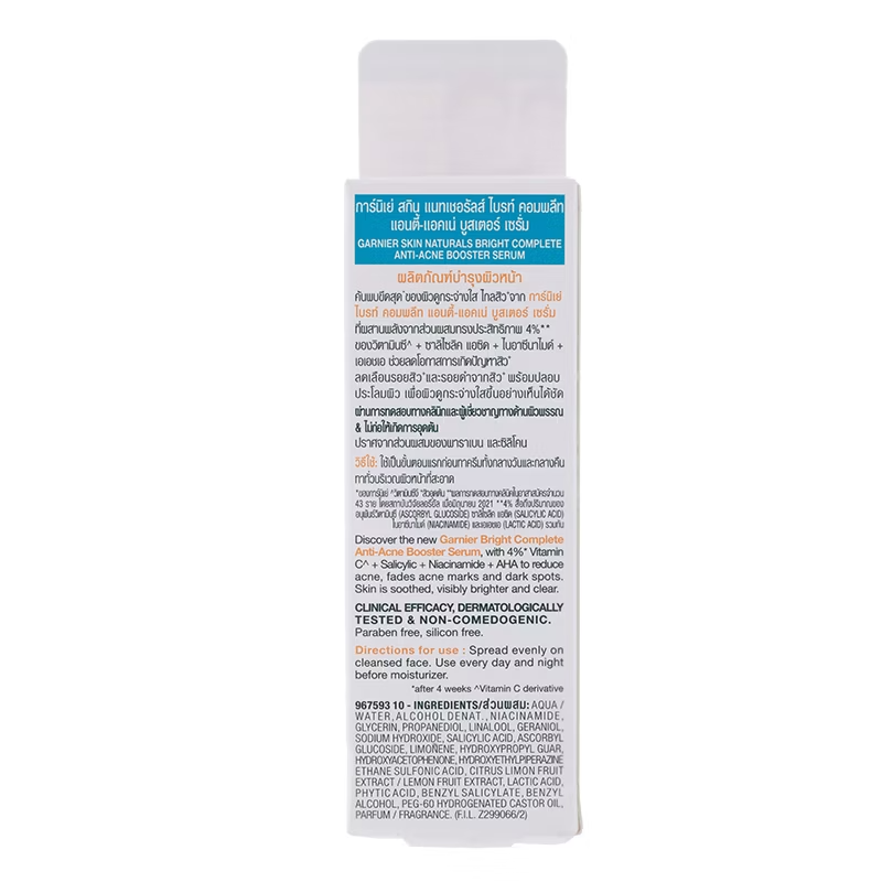 Garnier Bright Complete Anti-Acne Serum 30ml - Clears & Brightens Skin