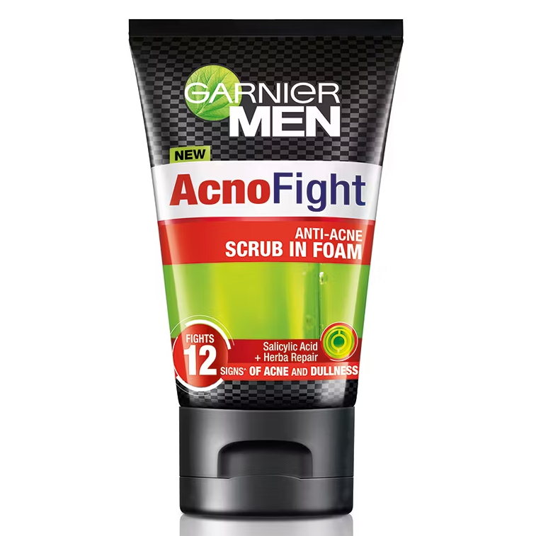 Garnier Men Acno Fight Anti-Acne Foam 100ml – Made in Indonesia