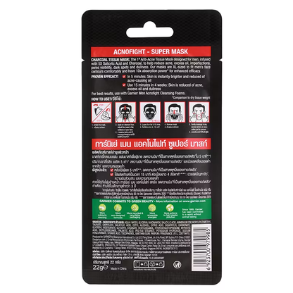 Garnier Men Acno Fight Super Mask 28g – Clearer, Fresher Skin
