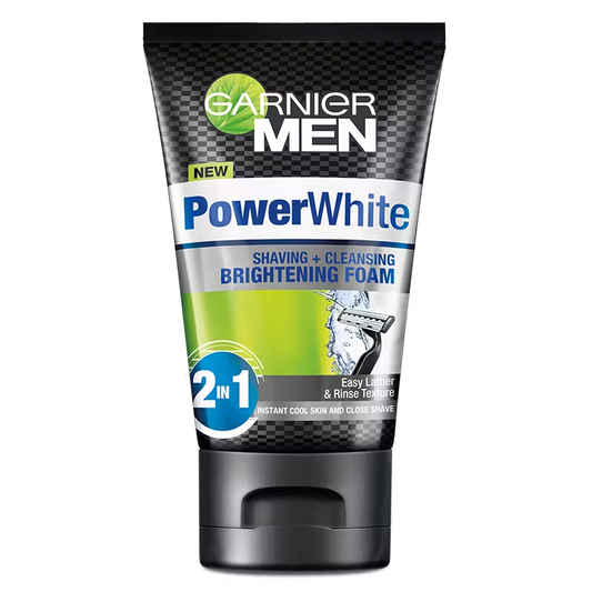 Garnier Men Power White Brightening Shaving and Cleansing Foam 100ml
