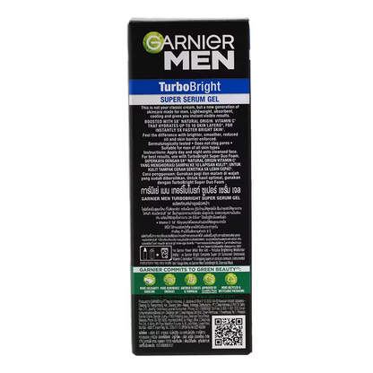 Garnier Men Turbo Bright Super Serum Gel 30ML - Brightening & Hydrating Vitamin C Serum