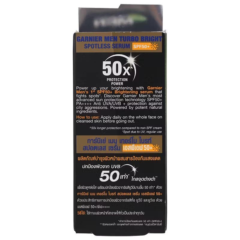 Garnier Men Turbo Bright Serum SPF50 - 40ml - Made in Indonesia