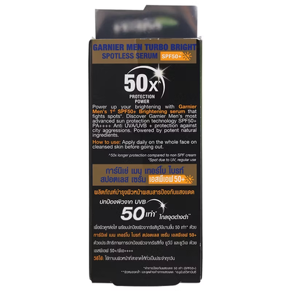 Garnier Men Turbo Bright Serum SPF50 - 40ml - Made in Indonesia