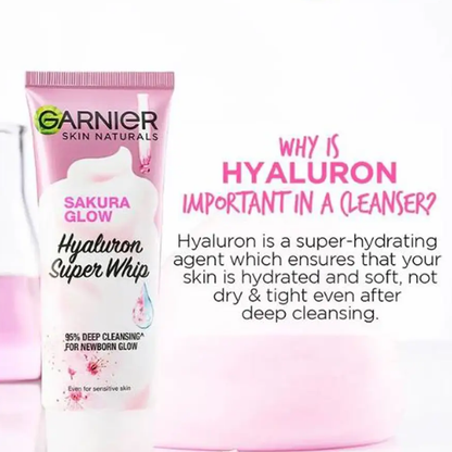 Garnier Sakura Glow Hyaluron Brightening Foam Cleanser 100ml