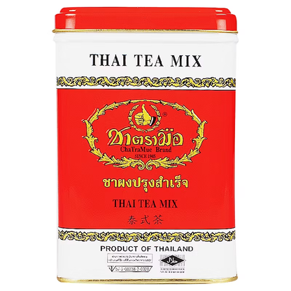 Cha Tra Mue Thai Tea Mix Powder Red Label - 50 Single-Serve Tins