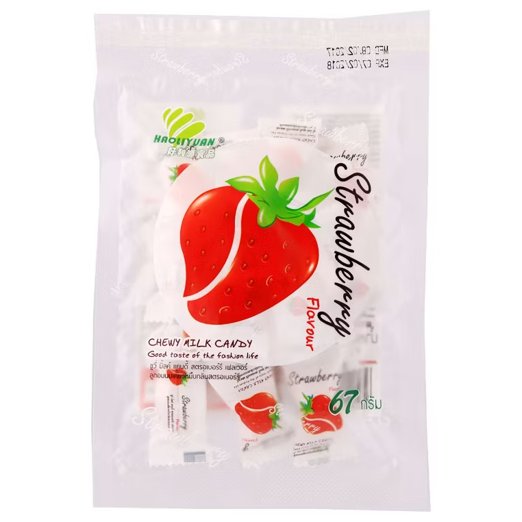 My Chewy Assorted Milk Candy Pack - Taro, Corn, Strawberry & Watermelon (67 g each, Pack of 4)