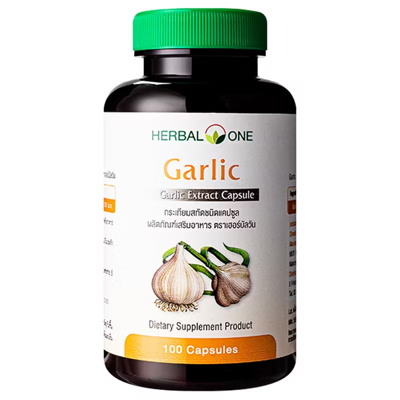 Herbal One Garlic Extract – 100 Capsules for Heart & Cholesterol Support