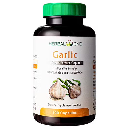 Herbal One Garlic Extract – 100 Capsules for Heart & Cholesterol Support