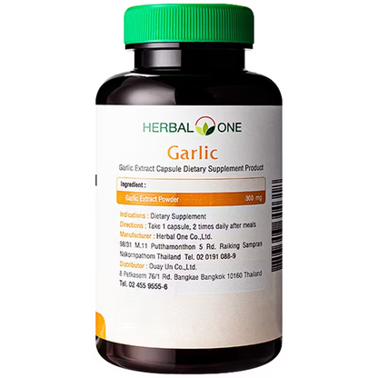 Herbal One Garlic Extract – 100 Capsules for Heart & Cholesterol Support