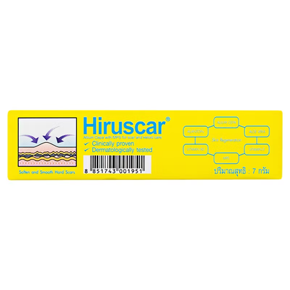 Hiruscar Gel 7g - Hypoallergenic Scar & Skin Softener with Mucopolysaccharide