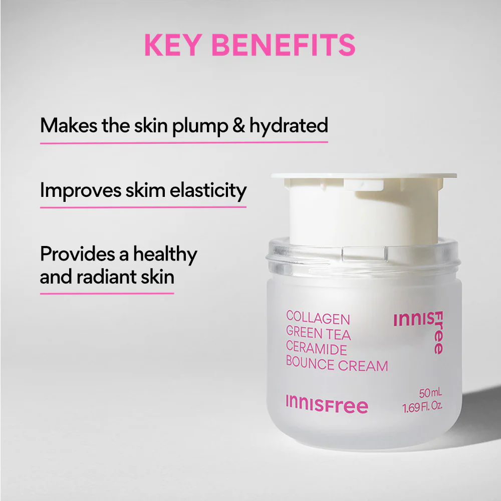 Innisfree Collagen Green Tea & Ceramide Bounce Cream 50ml