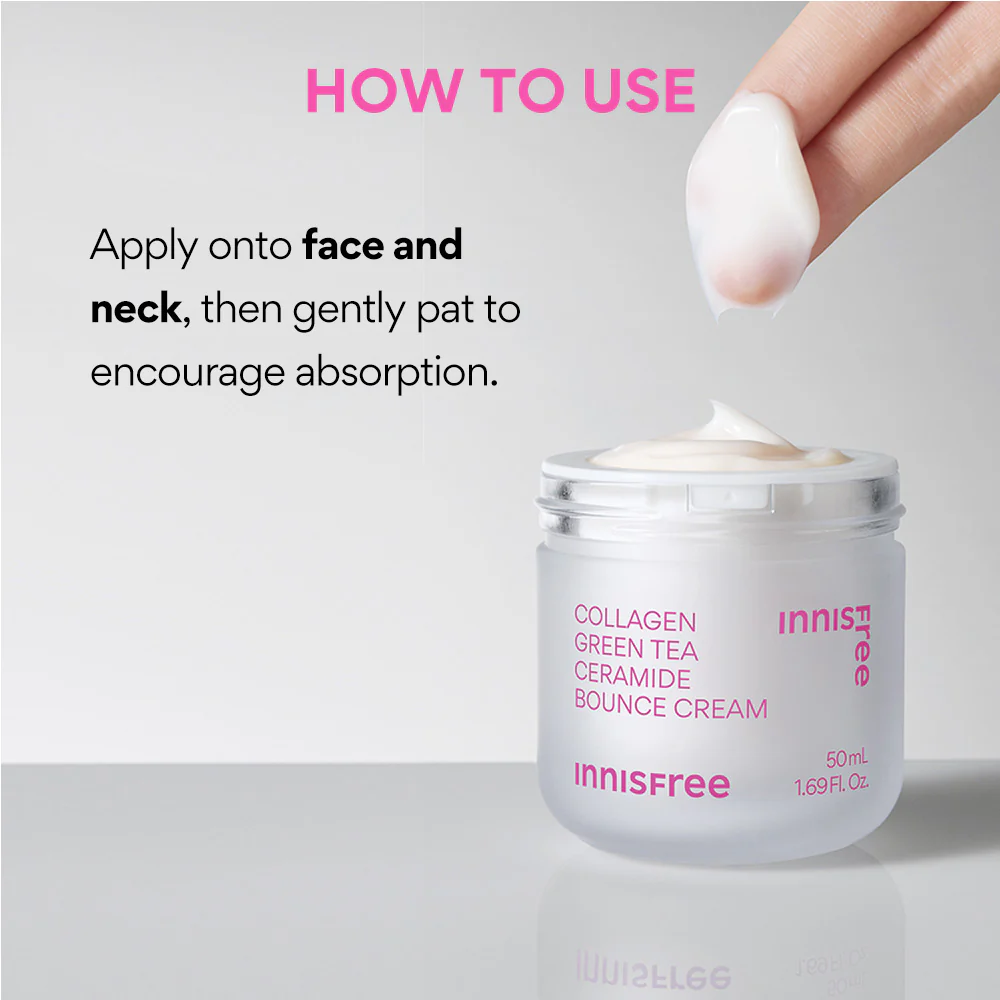 Innisfree Collagen Green Tea & Ceramide Bounce Cream 50ml
