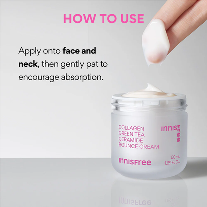 Innisfree Collagen Green Tea & Ceramide Bounce Cream 50ml