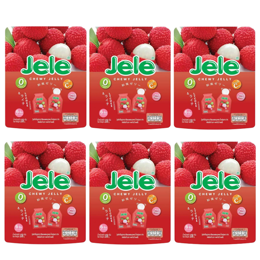 Jele Chewy Lychee Jelly - 108g Pack of 6