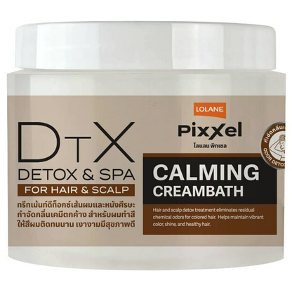 Lolane Pixxel Detox & Spa Calming Cream Bath 475g – Deep Cleansing & Hair Repair
