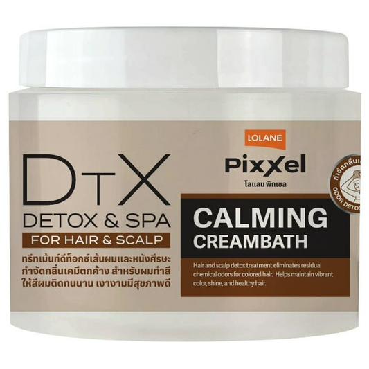 Lolane Pixxel Detox & Spa Calming Cream Bath 475g – Deep Cleansing & Hair Repair