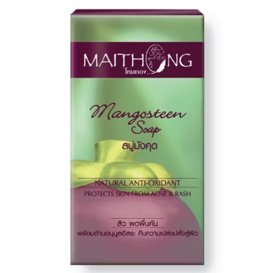 Maithong Mangosteen Golden Silk Soap 100g – Organic Brightening Skin Bar from Thailand