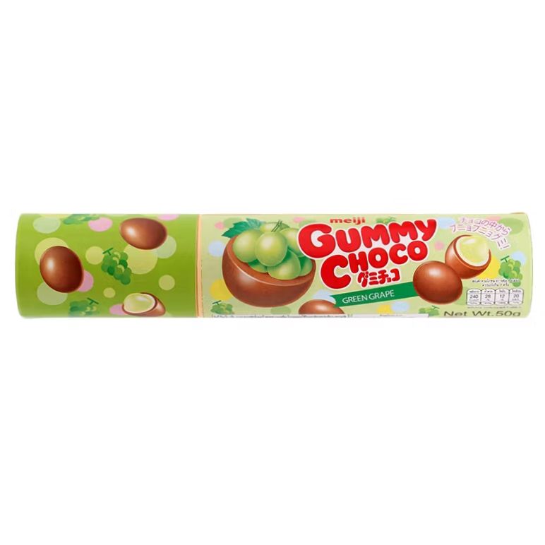 Meiji Gummy Chocolate Green Grape 50g - Pack of 3
