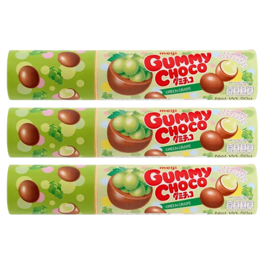 Meiji Gummy Chocolate Green Grape 50g - Pack of 3