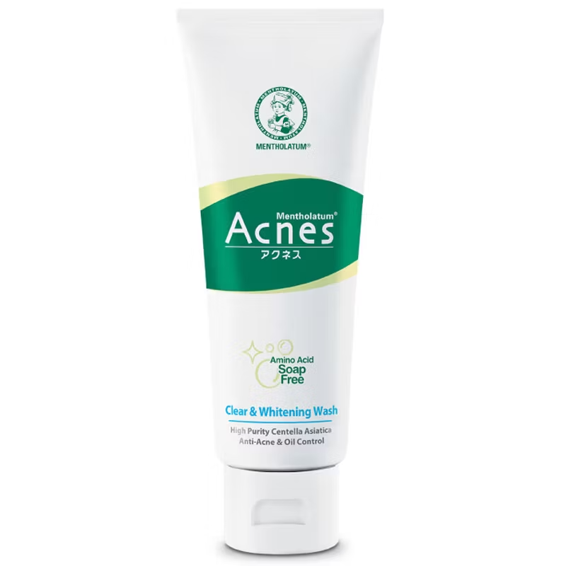 Mentholatum Acnes Clear Whitening Wash 100g – Gentle Brightening Facial Cleanser