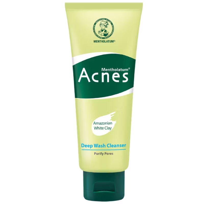 Mentholatum Acnes Deep Wash Cleanser 100g - Clear, oil-control face wash