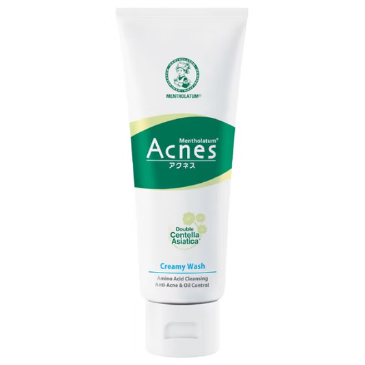 Mentholatum Acnes Creamy Oil Control Facial Wash 100g – Gentle, Soap-Free Cleanser for Clear Skin