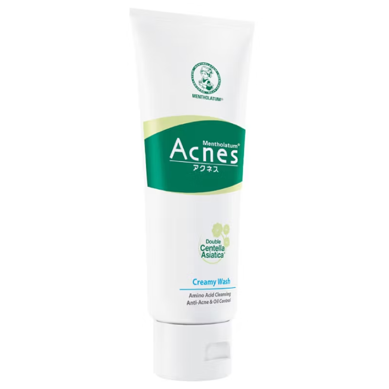 Mentholatum Acnes Creamy Oil Control Facial Wash 100g – Gentle, Soap-Free Cleanser for Clear Skin