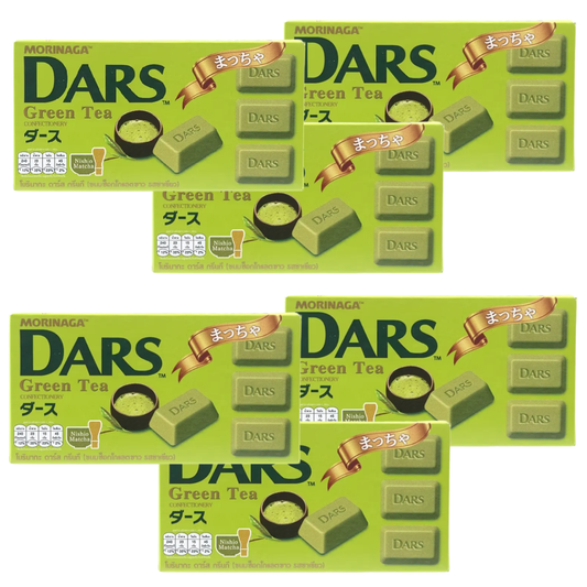 Morinaga Dars Green Tea Chocolate 42g – Premium Matcha Flavor (Pack of 6)