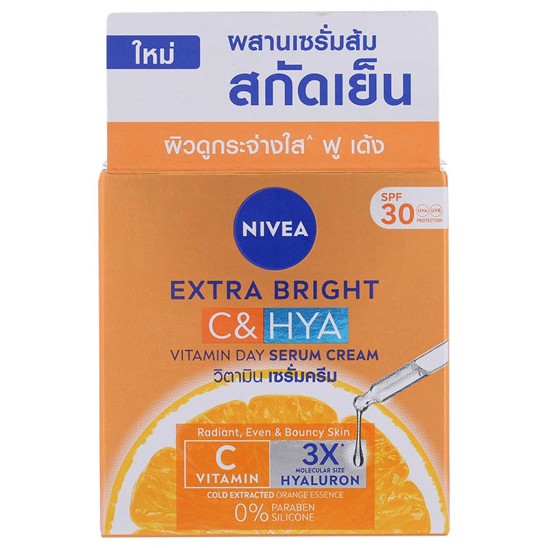 Nivea Bright C & Hya Serum Cream 50ml – Brightening & Hydrating Day Care