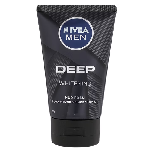 Nivea Men Deep Whitening Mud Foam 100g - Deep Cleansing & Brightening