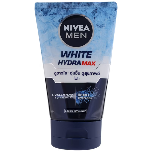 Nivea Men White Hydra Max Foam 100g - Deep Cleansing & Hydration
