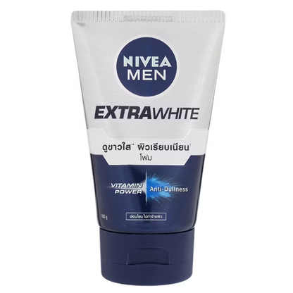 Nivea Men Extra White Foam 100g | Brightening & Purifying Facial Cleanser