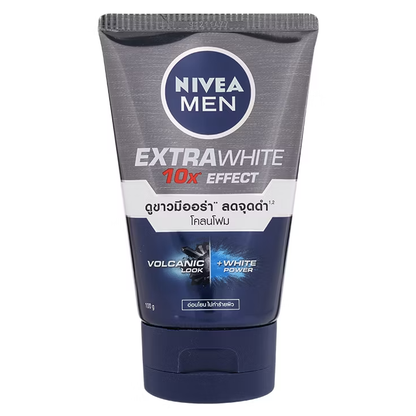 Nivea Men Extra White Mud Foam 100g – Brightening & Deep Cleansing