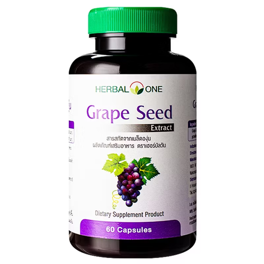 Herbal One Grape Seed Extract - 60 CAPSULES for Antioxidant & Heart Support