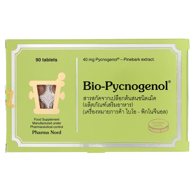 Pharma Nord Bio-Pycnogenol Dietary Supplement – 90 Tablets for Vascular and Skin Support