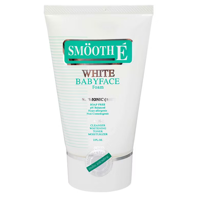 Smooth E White Baby Face Foam 60ml – Gentle Brightening Facial Cleanser